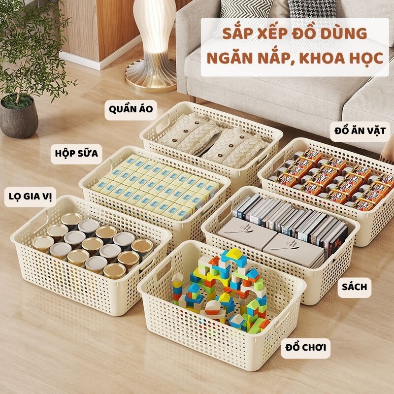 Khay Nhựa Chữ Nhật ENODA HOME, Rổ Nhựa PP Đựng Đồ Đa Năng Q034 | BigBuy360 - bigbuy360.vn