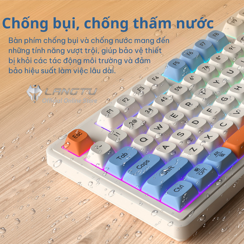 BÀN PHÍM LANGTU L98 CÓ DÂY SILENT, led rgb, hỗ trợ win, mac, bàn phím gaming, văn phòng | BigBuy360 - bigbuy360.vn