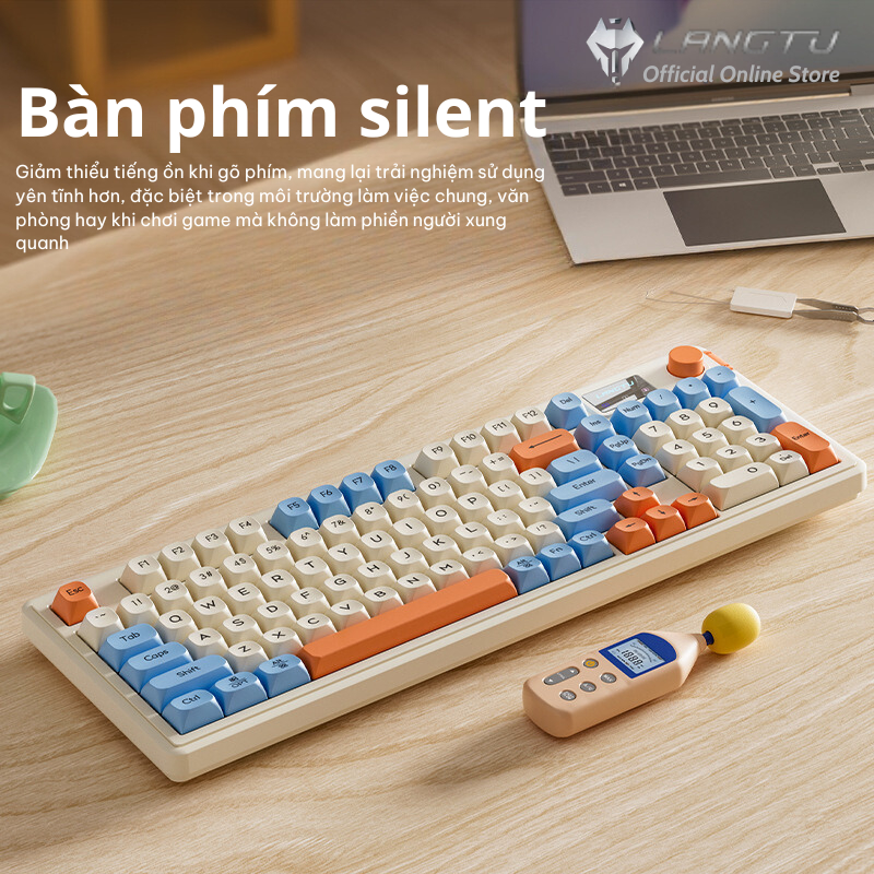 BÀN PHÍM LANGTU L98 CÓ DÂY SILENT, led rgb, hỗ trợ win, mac, bàn phím gaming, văn phòng | BigBuy360 - bigbuy360.vn