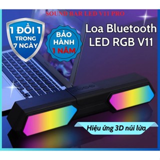 Loa vi tính,Gaming, Loa Bluetooth V11 Pro Có Đèn LED RGB Nháy Theo Nhạc, Loa Máy Tính Để Bàn, Laptop, tivi, âm Thanh nổi