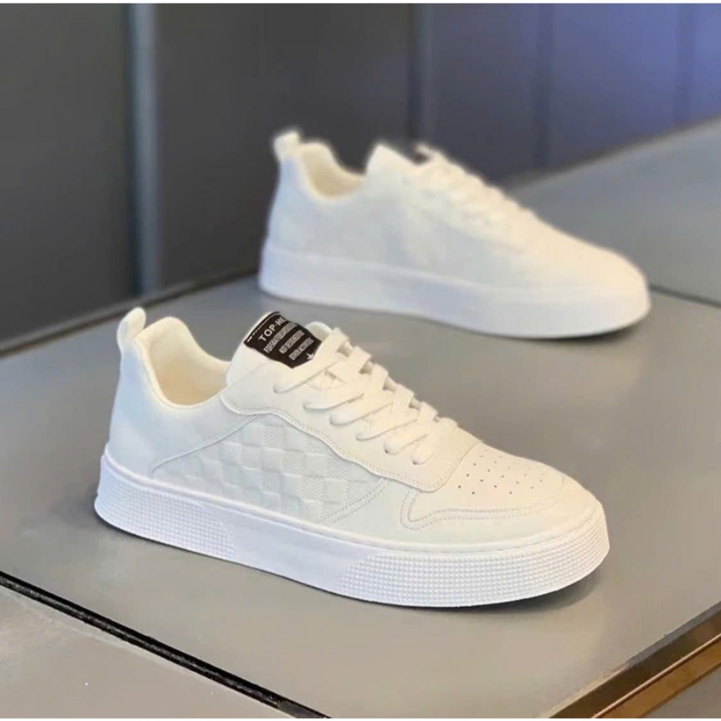 Giày nam-Giày thể thao sneakers nam trắng tăng chiều cao hàng cao cấp đế cao su