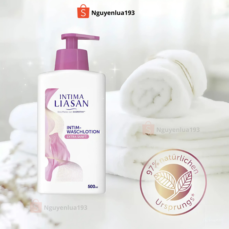 Dung dịch vệ sinh phụ nữ cao cấp INTIMA LIASAN 500ml, mẫu mới dạng vòi làm sạch