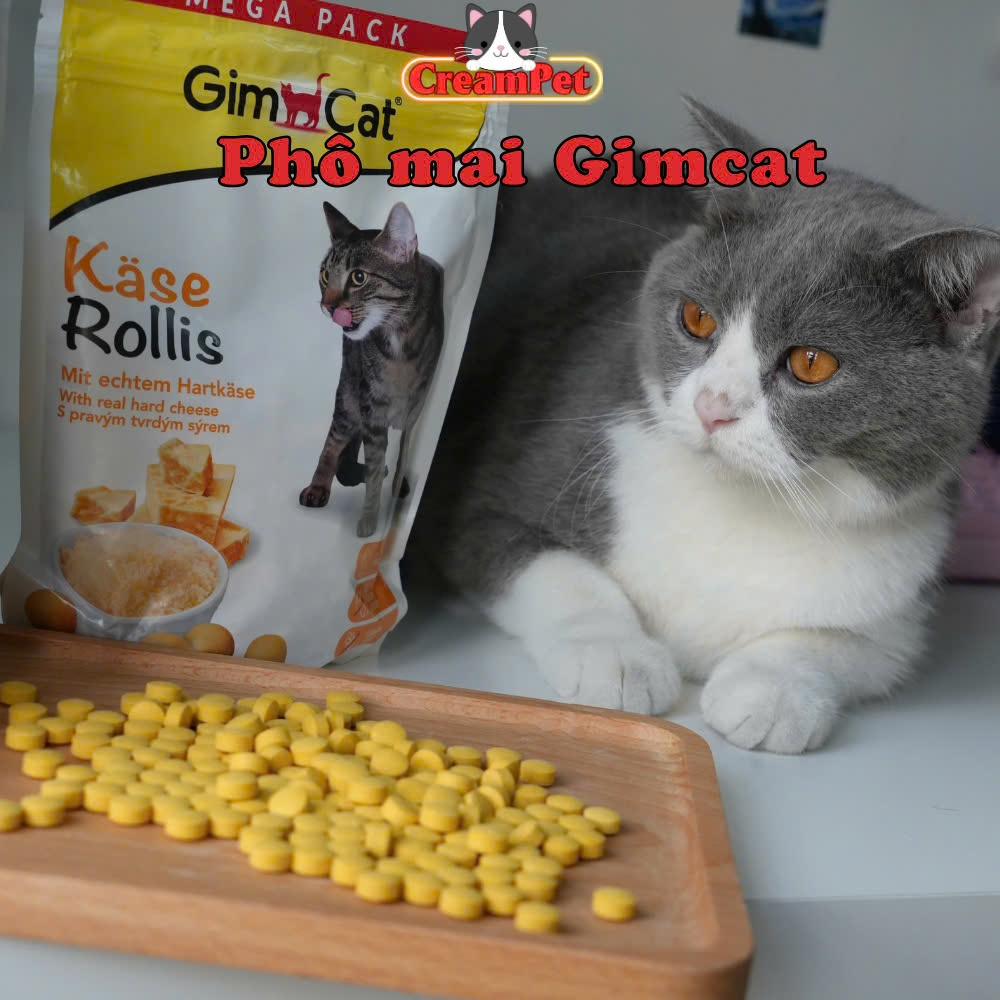 Viên phô mai Gimcat hỗ trợ tăng cân, tăng nọng, tốt tiêu hoá cho chó mèo nhập khẩu từ Đức