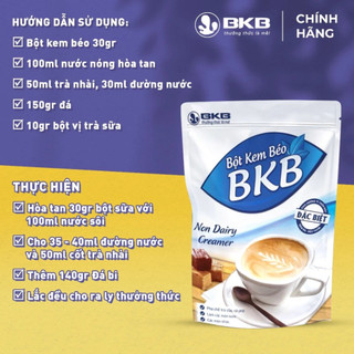 Bột Kem Béo BKB Siêu Ngon 1kg - Nguyên Liệu Vàng Cho Trà Sữa,Hòa Tan Dễ Dàng, Tăng Vị Ngon Cho Đồ Uống