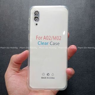 Ốp lưng Samsung Galaxy A02/ M02 loại dẻo trong và chống sốc bảo vệ camera cao cấp, bền đẹp