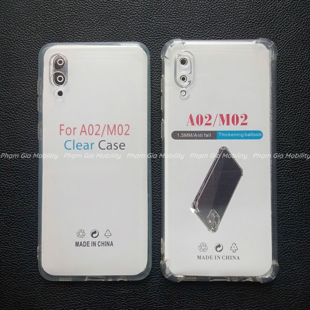Ốp lưng Samsung Galaxy A02/ M02 loại dẻo trong và chống sốc bảo vệ camera cao cấp, bền đẹp