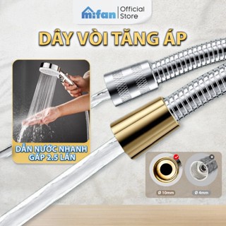 Dây Vòi Tăng Áp Inox 304 Cao Cấp Mifan - Đầu Nối Đồng Thau, Tăng Áp Mạnh Cho Vòi Hoa Sen, Xịt Vệ Sinh Toilet