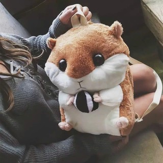  Balo thú bông hình chuột Hamster nhồi bông kiểu dáng dễ thương 