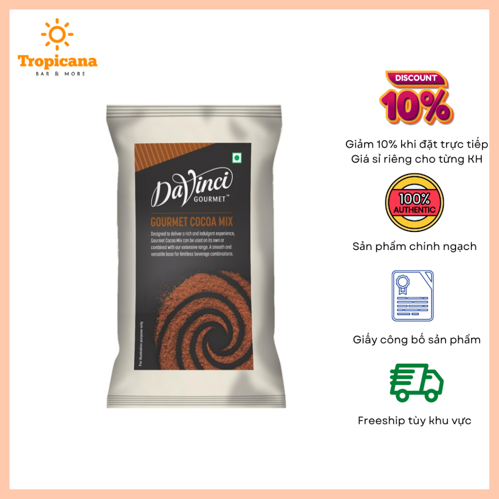 Bột Bellagio Sipping Chocolate Davinci - Túi 1kg
