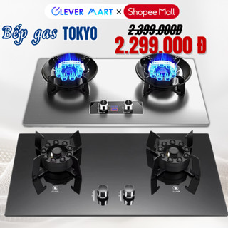 Bếp Gas Đôi Lật Cao Cấp 10 Đầu Đốt, Có Hẹn Giờ Tự Động Ngắt, Thiết Kế Kính Cường Lực Sang Trọng - Bảo Hành 12 Tháng