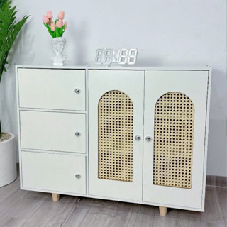 Tủ đựng đồ đa năng tủ gỗ để đồ tiện lợi kệ giày nhiều ngăn màu trắng chứa chất liệu gỗ MDF cao cấp chống mối mọt A90