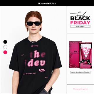  Áo thun couple unisex chính hãng IDEVERRAY  Lovey-dovey - Yêu lắm  Cheery chất liệu cotton  260gsm 