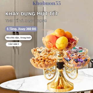  Khay Đựng Mứt Tết 4,5,6 Tầng Khay Đựng Bánh Kẹo Hoa Quả Phong Cách Hiện Đại Đơn giản Khobuon55 
