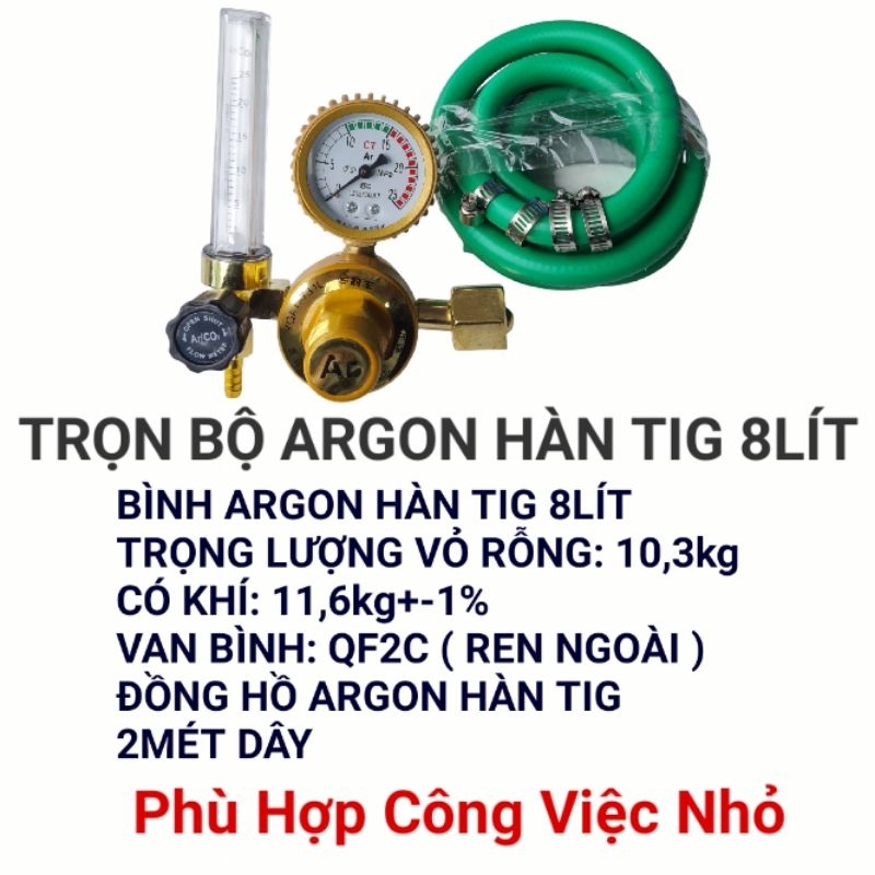 Hàn Tig Bình Argon 8Lít