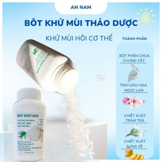  Bột Phấn Thơm Thảo dược Khử Mùi Hôi Cơ Thể lọ 100gr 