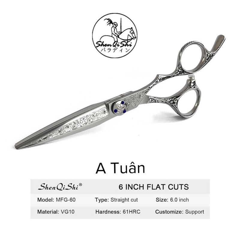 Kéo cắt tóc MFG-60 chất thép VG10 chính hãng