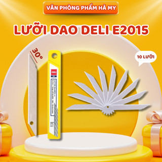 Combo 2 Hộp 20 Lưỡi Dao Rọc Giấy Nhỏ 30 độ SK5 Deli E2015