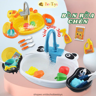 Đồ chơi rửa chén cho bé có vòi nước tuần hoàn xoay 360 như thật, bồn rửa tay đồ chơi cho bé trai bé gái Bee Toys