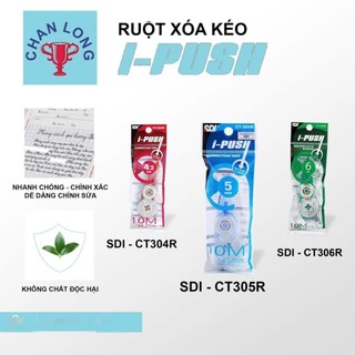Ruột Bút xóa ,Ruột xóa kéo chính hãng SDI CT-304 (4.2mmx10M),CT-305( 5mmx10M),CT-306(6mmx10M),che phủ tốt,mượt mà