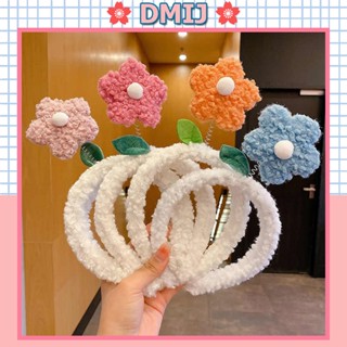 Cài tóc họa tiết hoa nhiều màu đáng yêu bờm tóc vải bản to đơn giản