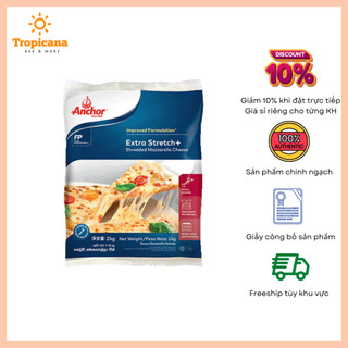 Combo 10 gói Phô mai Mozzarella Anchor New Zealand - Gói 2kg