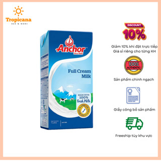 THÙNG 12 hộp Sữa tươi nguyên kem Full Cream Anchor 1L - 12 Hộp 1L