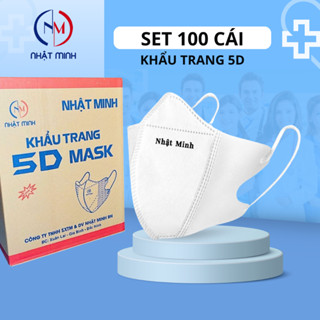 [Set 100 Chiếc] Khẩu Trang 5D Nhật Minh 3 Lớp Chất Lượng Cao Đạt Tiêu Chuẩn An Toàn