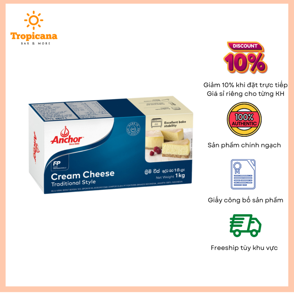 Cream Cheese Anchor  - Hộp 1kg
