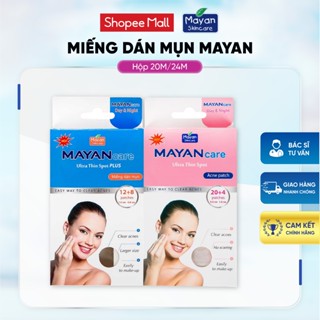 Miếng dán mụn Mayan Care ngừa mụn, gom còi mụn, giảm mụn sưng viêm, tránh thâm mụn (Hộp 20M/24M)