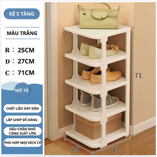 Kệ để giày , giá để giày 5 tầng kiểu mới đa năng thông minh chất liệu nhựa