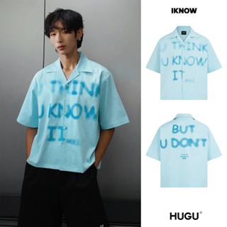 Áo sơ mi ngắn tay graffiti local brand HUGU - I KNOW form sơ mi regular