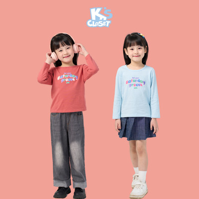 Áo Phông Dài Tay Thu Đông K'S CLOSET Dành Cho Bé Gái Từ 10-50kg (2-14 Tuổi) KT014FOF