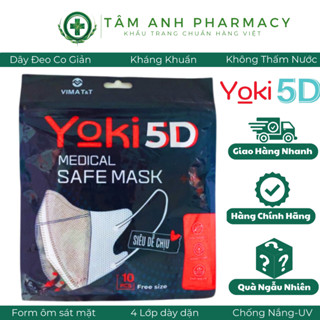   SET 50 Cái  Khẩu trang 5D Mask Yoki 4 lớp kháng khuẩn siêu dày khẩu trang chống nắng cao cấp 