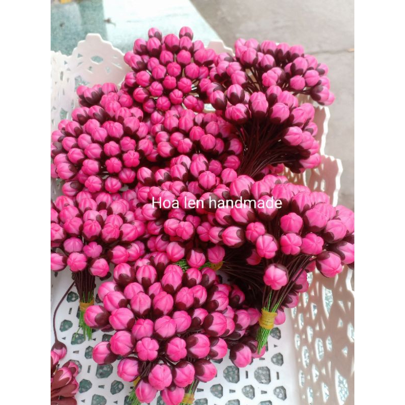 50 nụ đào phai màu hồng đài nâu