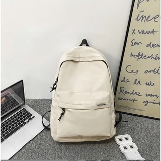 FaThi Balo trơn đen basic vải dày dặn FT07 size to đựng sách vở, đi học, du lịch, laptop nam nữ