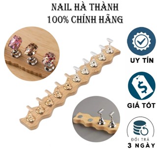 Đế gắn móng chân gỗ 10 chân gắn móng giả tập làm nailbox