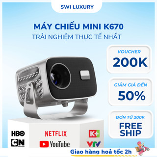 Máy chiếu mini KAW K670 Plus, Độ Sáng 8000 Lumens, Phân Giải 1080P, Hàng Chinh Hãng ,BH 24THÁNG