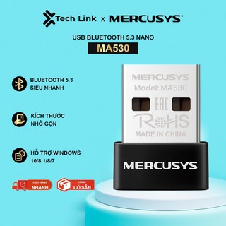 Bộ Chuyển Đổi Bluetooth USB Nano Mercusys MA530 Chuẩn Bluetooth 5.3 | USB nhỏ gọn đem lại kết nối bluetooth ổn định