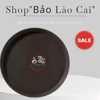 Khay bê phục vụ chống trượt  35cm, khay bê đồ, khay phục vụ đồ tròn tiện lợi