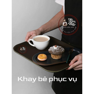 Khay bê phục vụ chống trượt  35cm, khay bê đồ, khay phục vụ đồ tròn tiện lợi