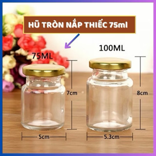 [ Hàng đẹp]  combo 10 hũ thuỷ tinh trưng yến đựng thực phẩm dung tích 75ml 180ml