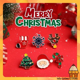  Ghim cài áo  Enamel pin  ba lô túi tote mẫu chủ đề giáng sinh Noel Christmas 