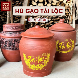 Chum Đựng Gạo, Hũ Gạo, Chĩnh Đựng Gạo Trống Đồng, Tài Lộc Phong Thủy Cao Cấp Bát Tràng.