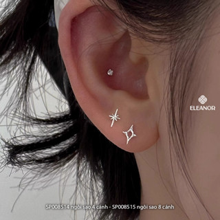 Bông tai nữ chuôi bạc 925 Eleanor Accessories hình ngôi sao phụ kiện trang sức khuyên tai 8514