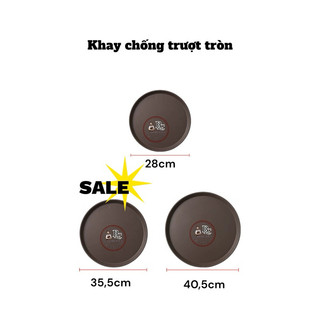 Khay bê phục vụ chống trượt  35cm, khay bê đồ, khay phục vụ đồ tròn tiện lợi