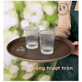 Khay bê phục vụ chống trượt  35cm, khay bê đồ, khay phục vụ đồ tròn tiện lợi