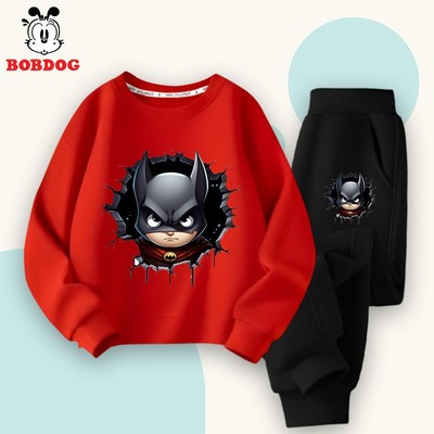 Set quần áo nỉ cho bé trai BOBDOG đồ bộ dài tay chất nỉ da cá ấm áp hình BATMAM cute MX-BDO97 cho bé