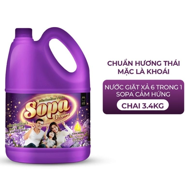 Nước giặt xả Thái SoPa 3,4kg 6 trong 1