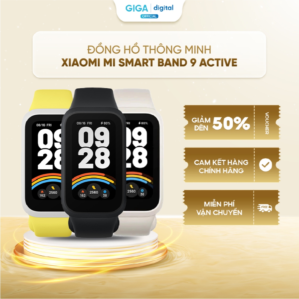 Vòng đeo tay (đồng hồ) thông minh Xiaomi Smart Band 9 Active - Màn hình TFT 1,47 inch - Thời lượng p