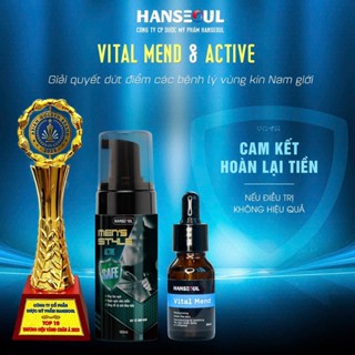 Combo Vital mend, Active  HANSEOUL thành phần từ thiên nhiên an toàn và dịu nhẹ cho vùng da nhạy cảm